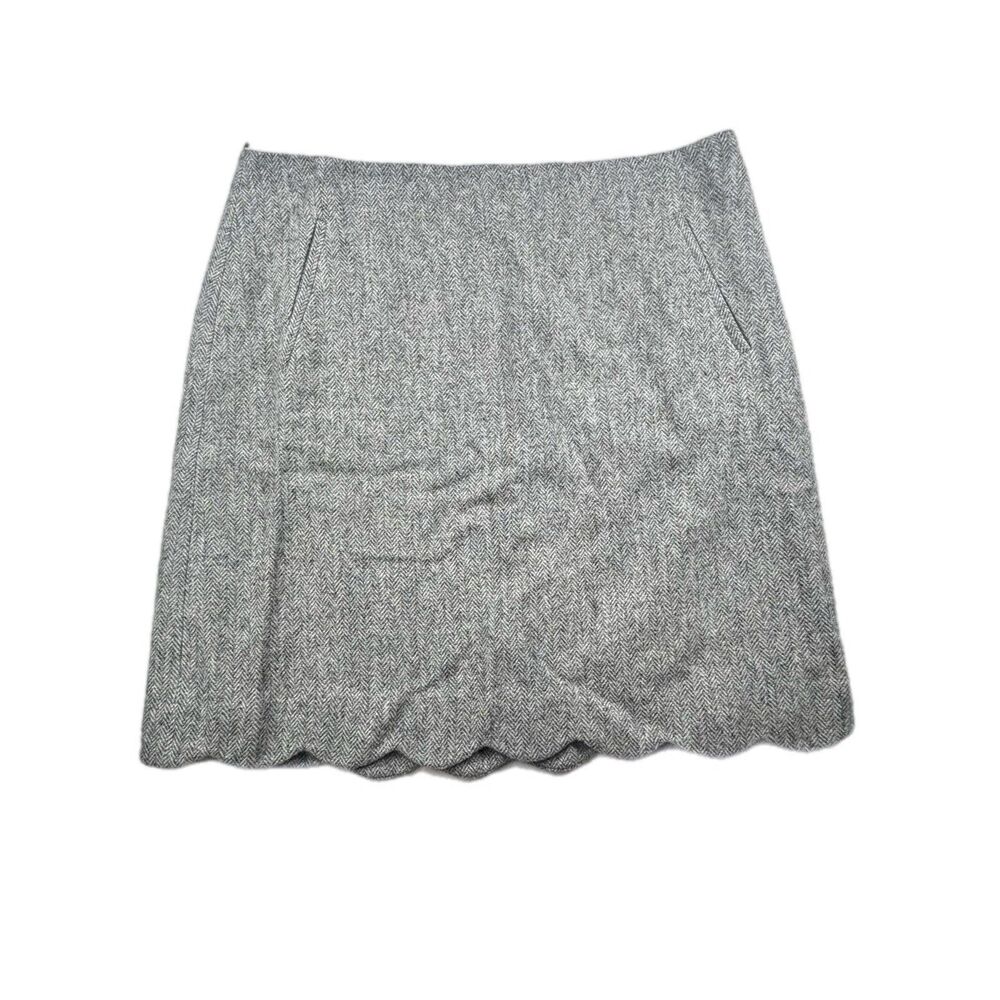 Talbots gray herringbone tweed wool blend skirt Women’s Size 12P